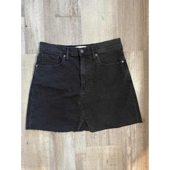 Madewell Rigid Denim A-Line Mini Skirt in Lunar Wash: Cutout Edition size 29 - Picture 10 of 13